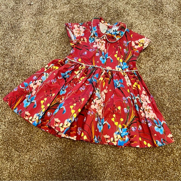 MACY’S baby girl floral print dress 6-12 Months - Picture 1 of 10
